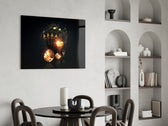 Cinematic casino print bringing luxe edge to a basement bar