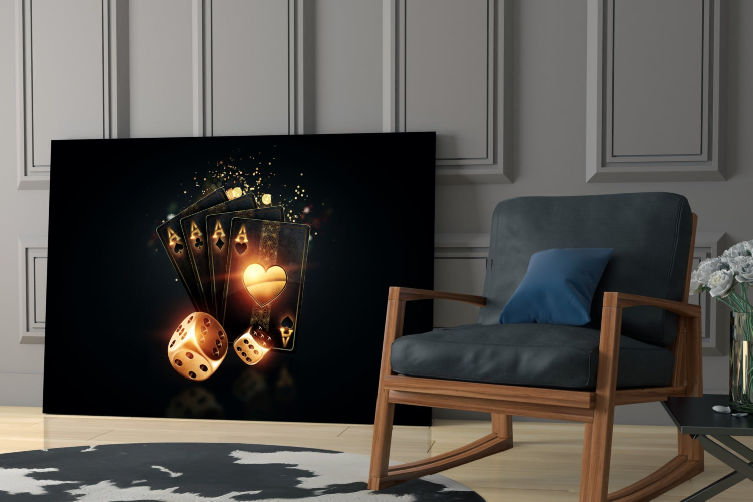 Gambler's Guns Glass Wall Art.