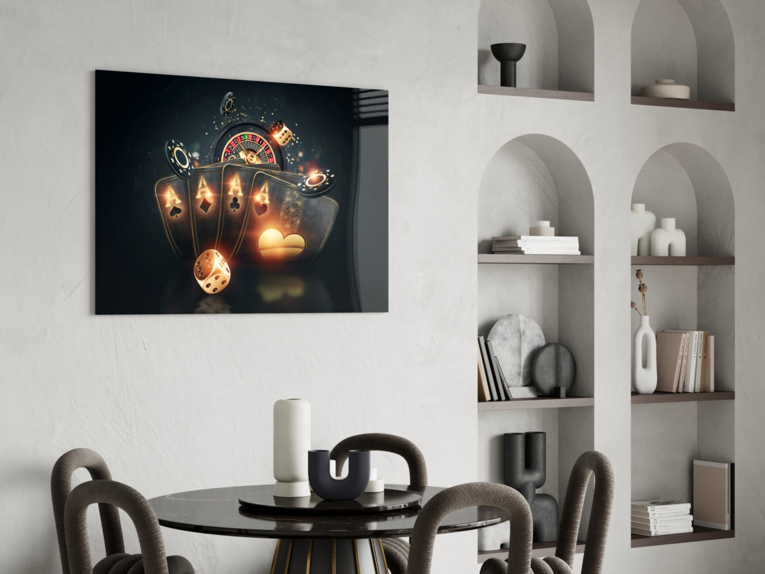 Gambler's Guns Glass Wall Art.