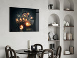 Cinematic casino print bringing luxe edge to a basement bar