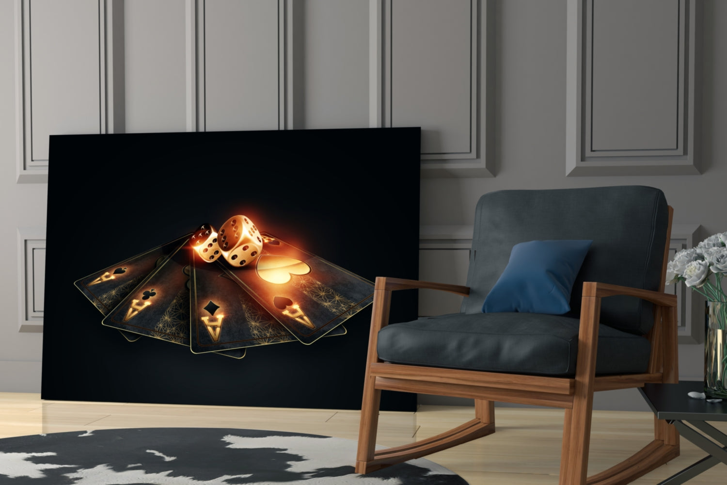 Gambler's Guns Glass Wall Art.