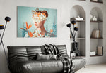 Woman Abstract Art artwork styled in a dressing room interior