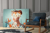 Editorial yatay panel against an ivory-painted accent wall
