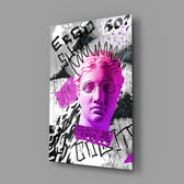 Pop-art panel anchoring a teen room wall