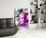 Cinematic pop-art print bringing philosophy edge to a bedroom