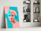 Pop-classical dikey panel against an ivory-painted accent wall