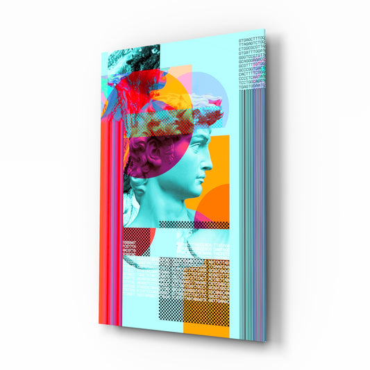 Abstract Art glass wall art in a modern creative loft