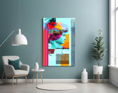 Abstract Art artwork styled in a man cave interior