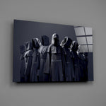 Dark-fantasy panel anchoring a creative loft wall