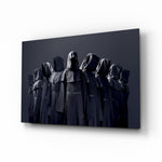 Abstract Art glass wall art in a modern man cave
