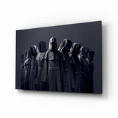 Abstract Art glass wall art in a modern man cave