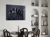 Cinematic dark print bringing gothic edge to a study