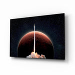 Journey To Space glass wall art in a modern teen room