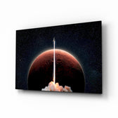 Journey To Space glass wall art in a modern teen room