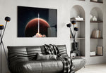 Journey To Space artwork styled in a home office interior