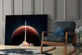 Cosmic yatay panel against an onyx-painted accent wall