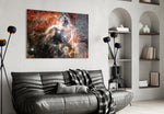 Space Purple artwork styled in a teen room interior