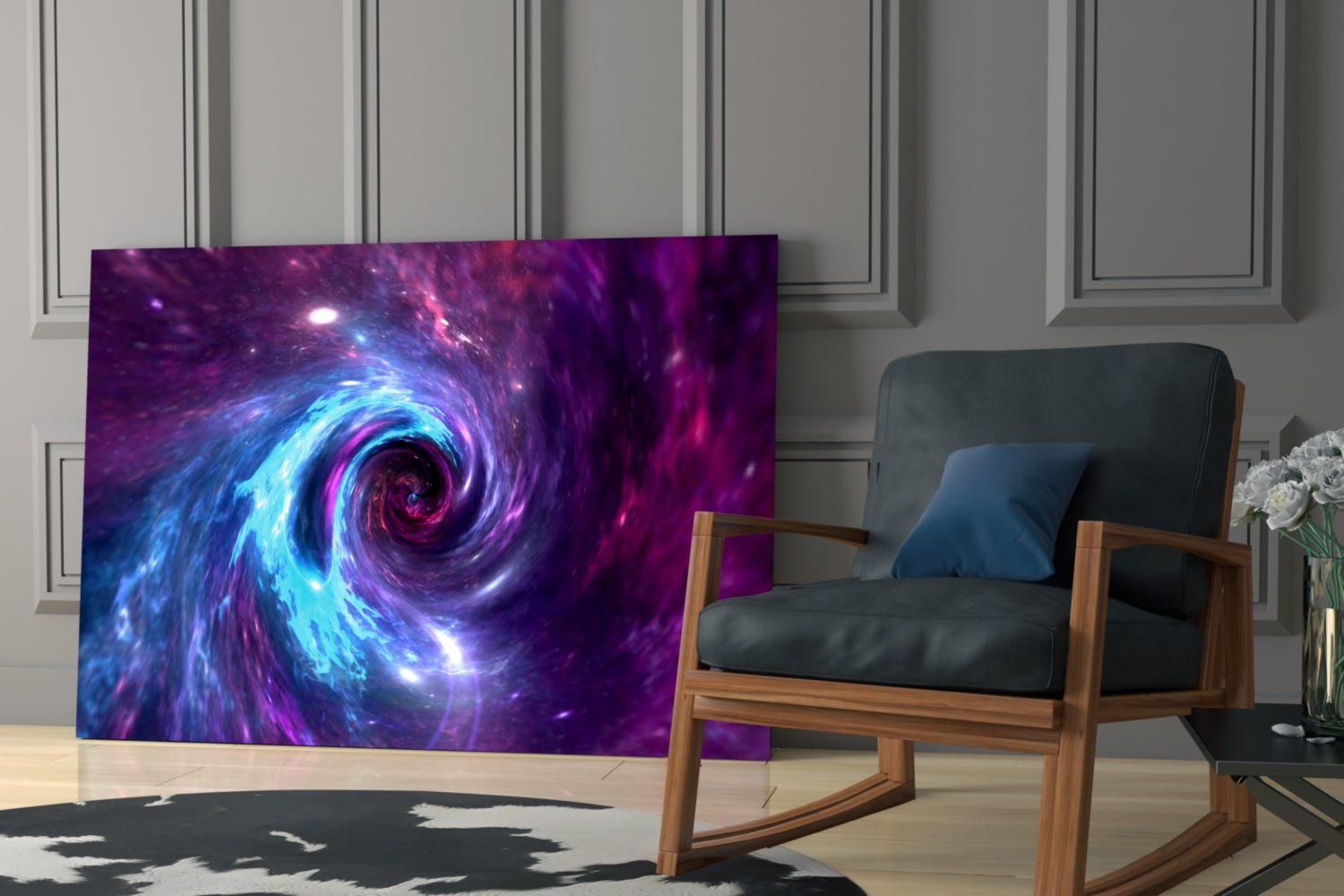 Space Helix Glass Wall Art.