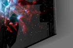 Cinematic artwork in a sci-fi-themed living room interior