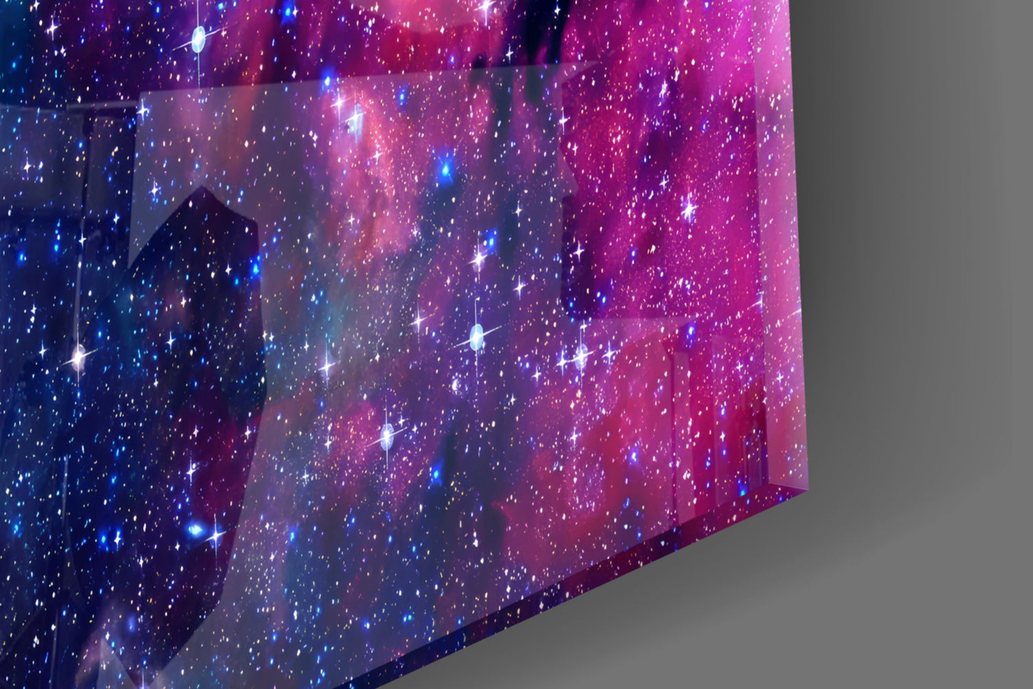 Space Purple Glass Wall Art.