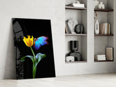 Macro dikey panel against an onyx-painted accent wall