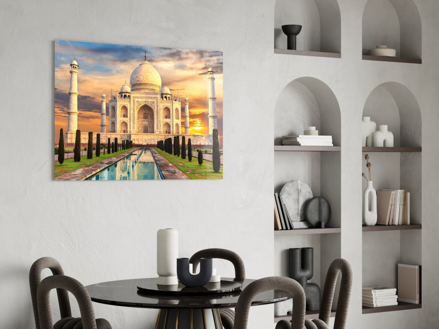 Taj Mahal Glass Wall Art.