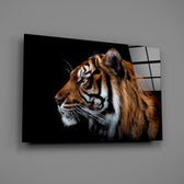 Wildlife panel anchoring a study wall
