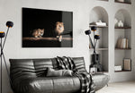 Leo Family artwork styled in a man cave interior