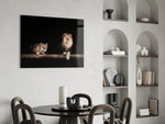 Cinematic wildlife print bringing safari edge to a home office