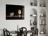 Cinematic wildlife print bringing safari edge to a home office