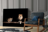 Wildlife yatay panel against an onyx-painted accent wall