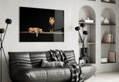 Leo Family artwork styled in a man cave interior