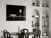 Cinematic wildlife print bringing safari edge to a home office