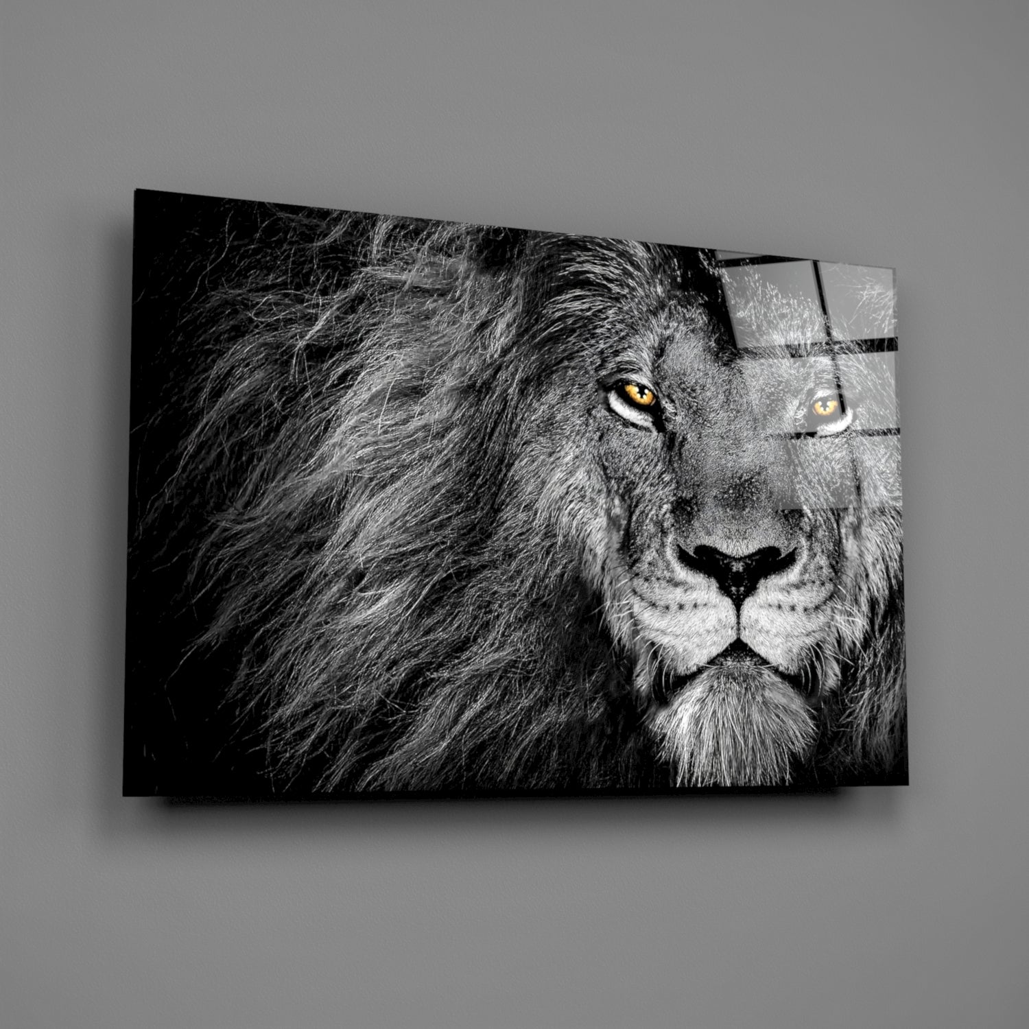 Lion Glass Wall Art.