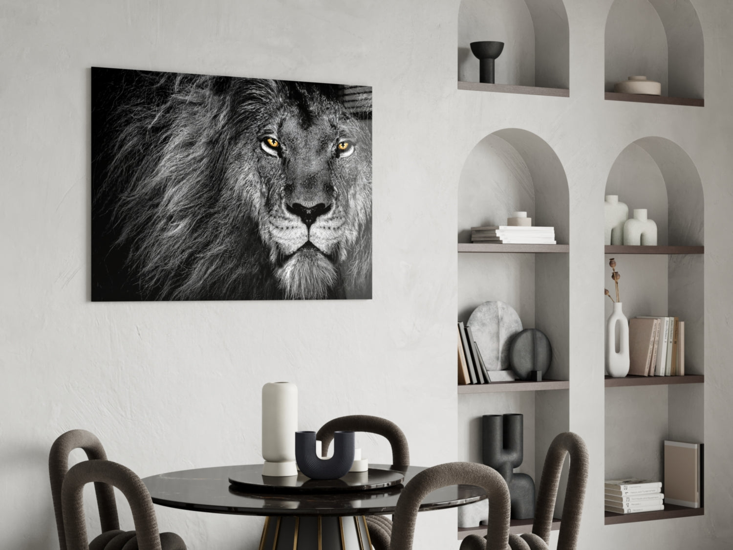 Lion Glass Wall Art.