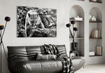 Puma artwork styled in a man cave interior