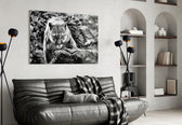 Puma artwork styled in a man cave interior