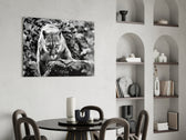 Cinematic wildlife print bringing wilderness edge to a home office