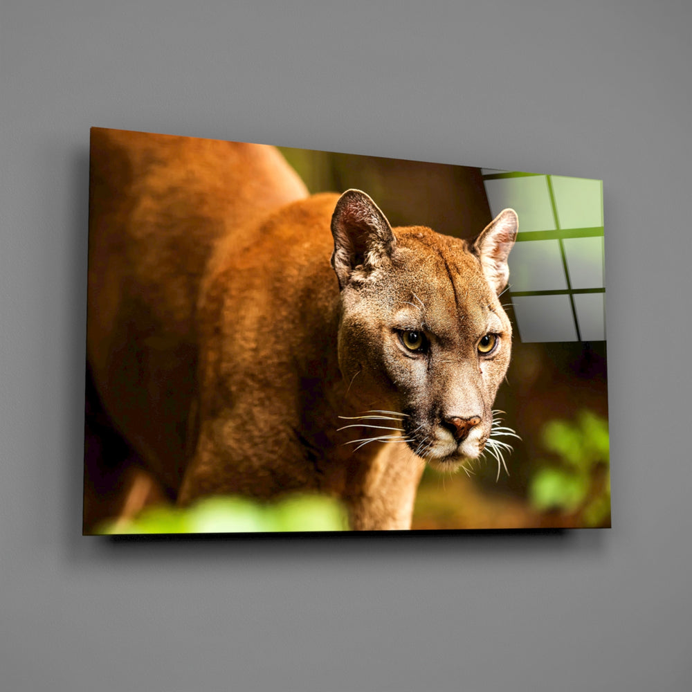 Wildlife panel anchoring a study wall
