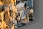 Cinematic artwork in a heritage-themed dining room interior