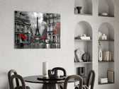 Cinematic travel print bringing Parisian edge to a hallway
