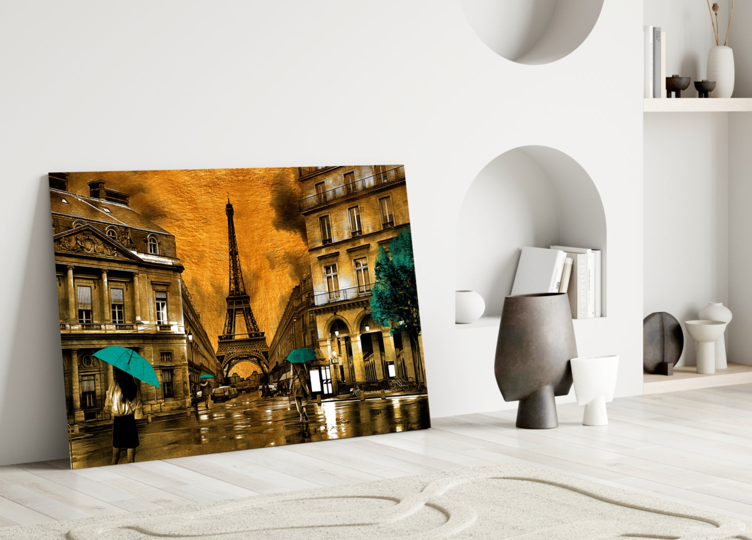 Eiffel Tower Glass Wall Art.