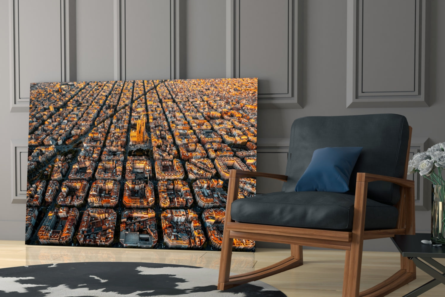 Barcelona Glass Wall Art.