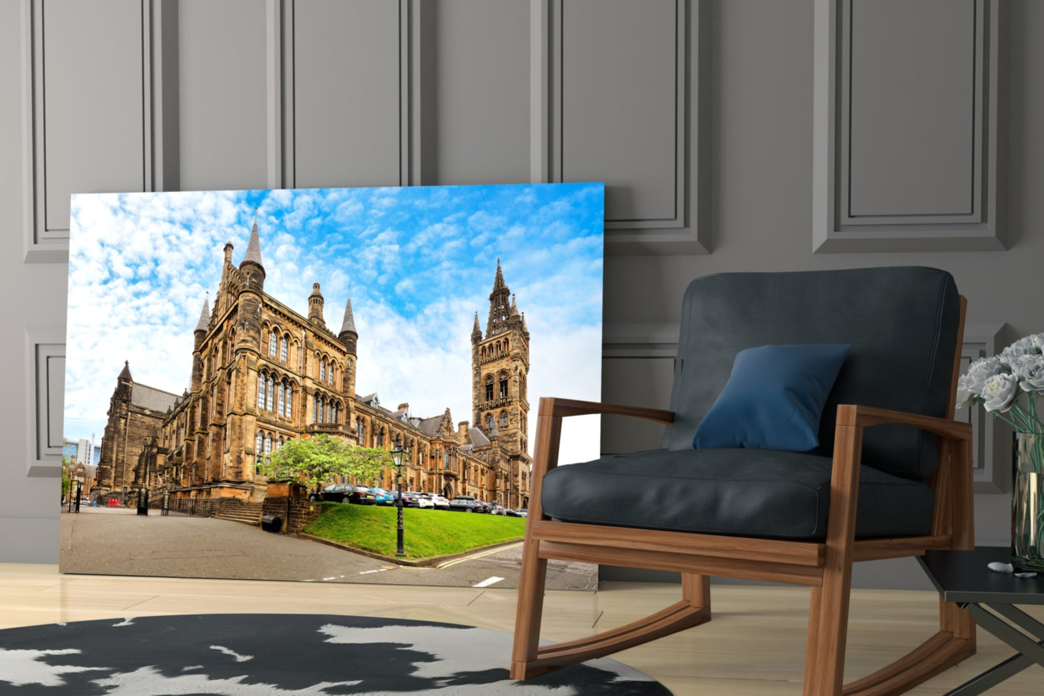 University Of Glasgow Glass Wall Art.