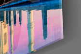 Cinematic artwork in a heritage-themed dining room interior