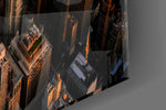Cinematic artwork in a Manhattan-themed dining room interior