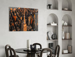 Cinematic travel print bringing Manhattan edge to a hallway