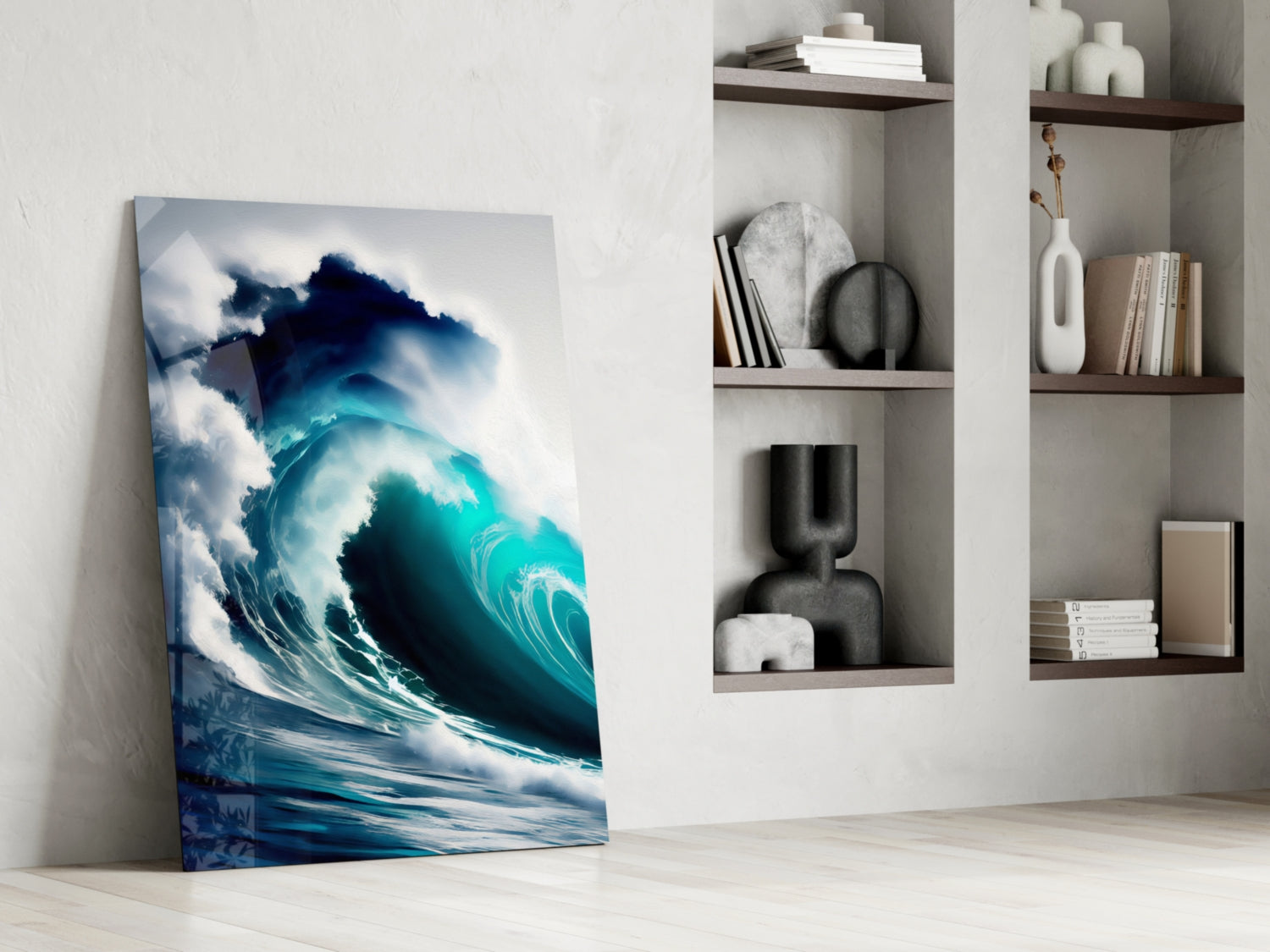 Waves Glass Wall Art.