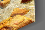 Cinematic artwork in a beach-house lounge interior
