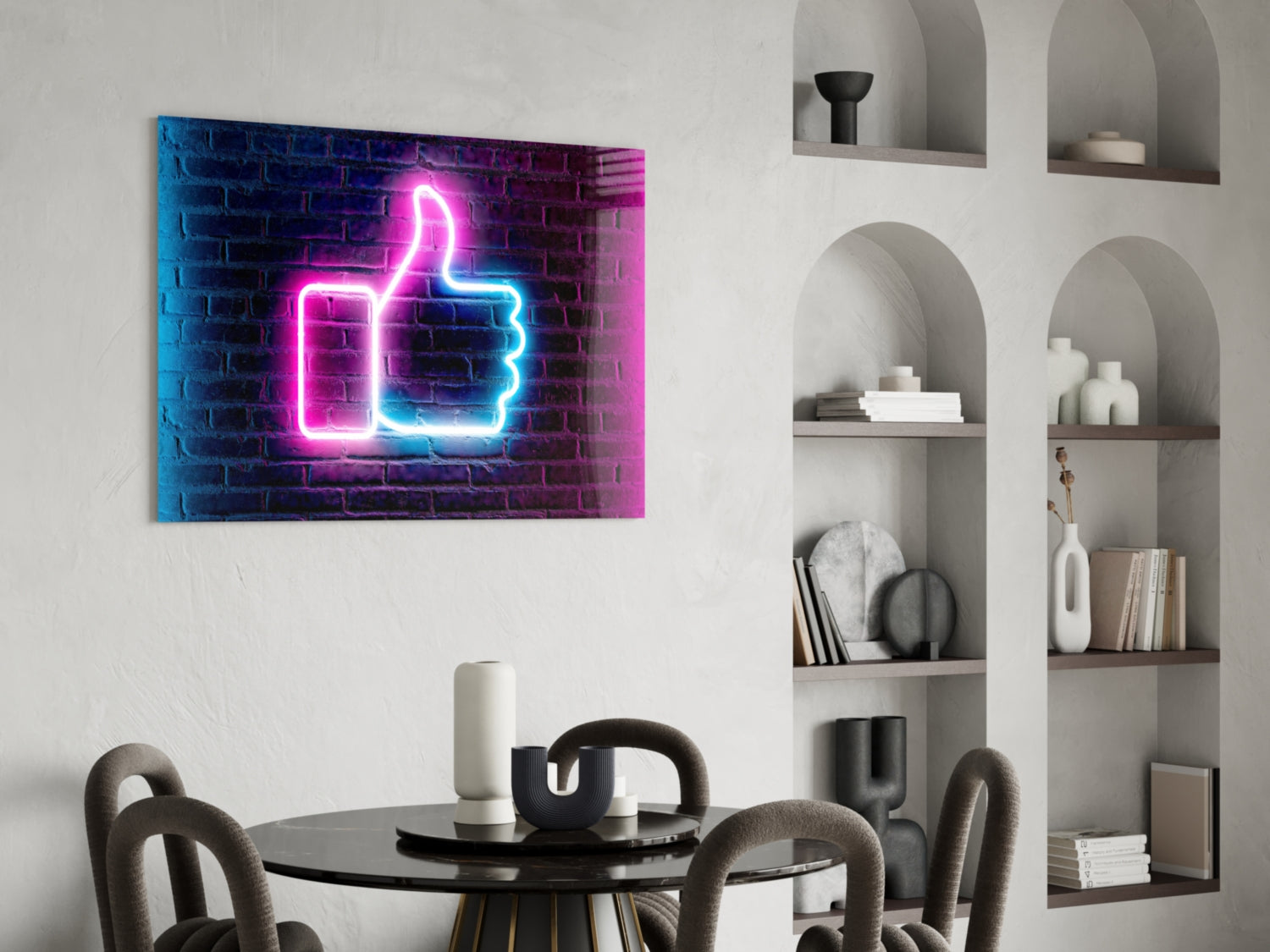 Like Button Glass Wall Art.